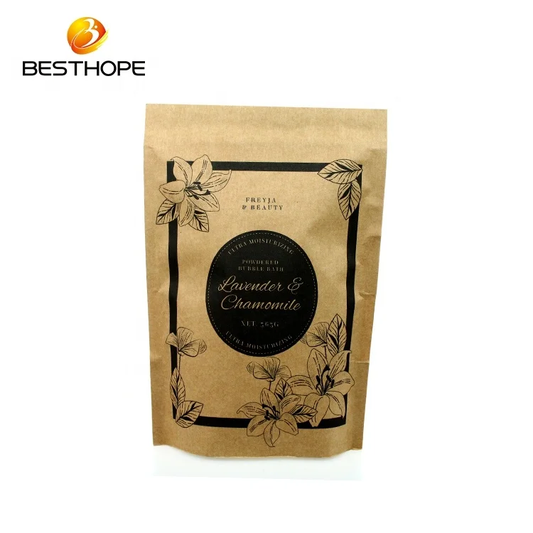 
natural organic coconut scent paper bag bubble bath powdered 