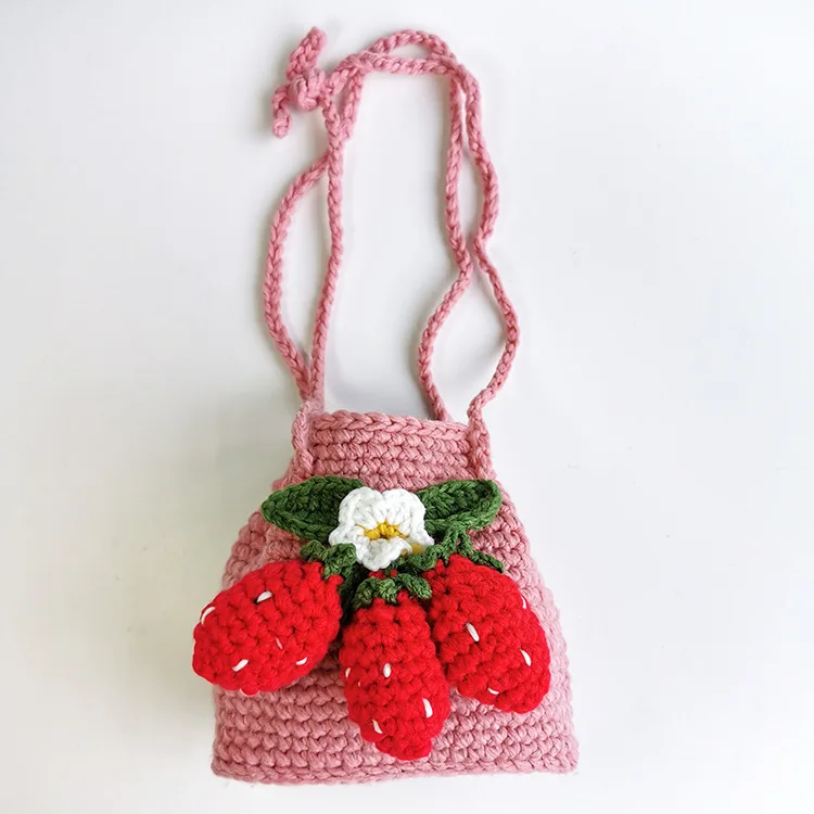 

Twinkle Factory Kids Purse Child Crossbody Handmade Children's Knitted Wool Bag