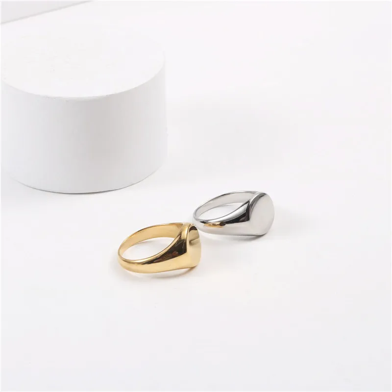 

High End 18K Gold Plated Stenless Steel Ring Golden Ring Fadeless Women