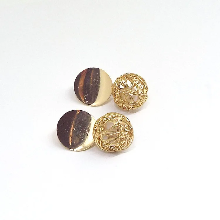 

simple braided ball pearl korean drop earring