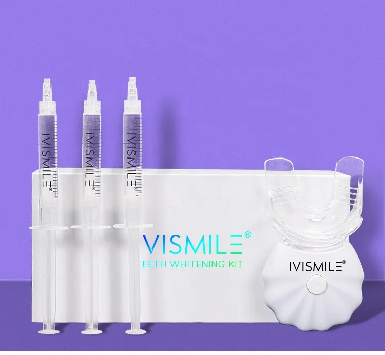

IVISMILE Wireless Teeth Whitening Kits Private Logo Luxury Box Non Peroxide Gel for Light 10 Mins Device
