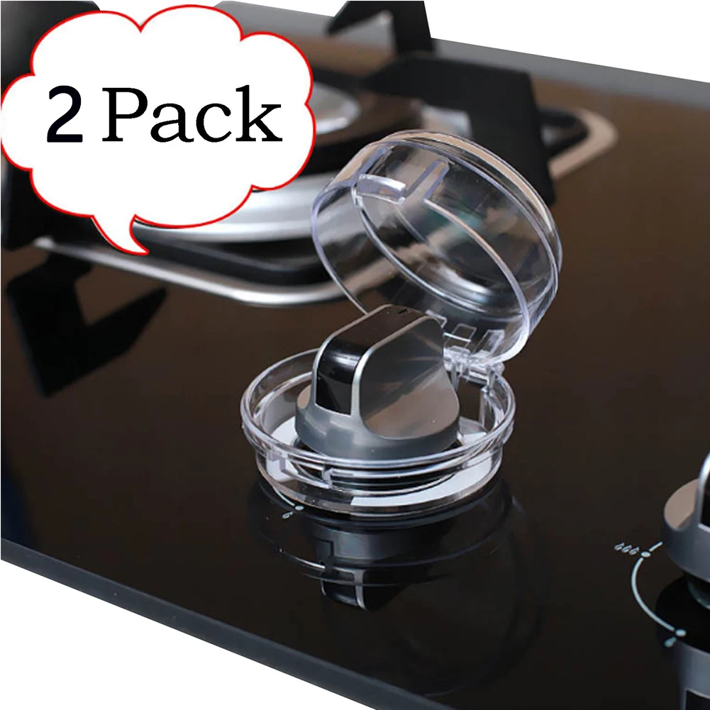 Clear Safety Stove Knobs Cover Baby Proofing Protection Lock For Ovens