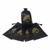 Custom Silk printed colorful Satin Drawstring hair extension packaging with Logo