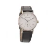 Ultra Thin two hands stainless steel case brown genuine leather mens watch