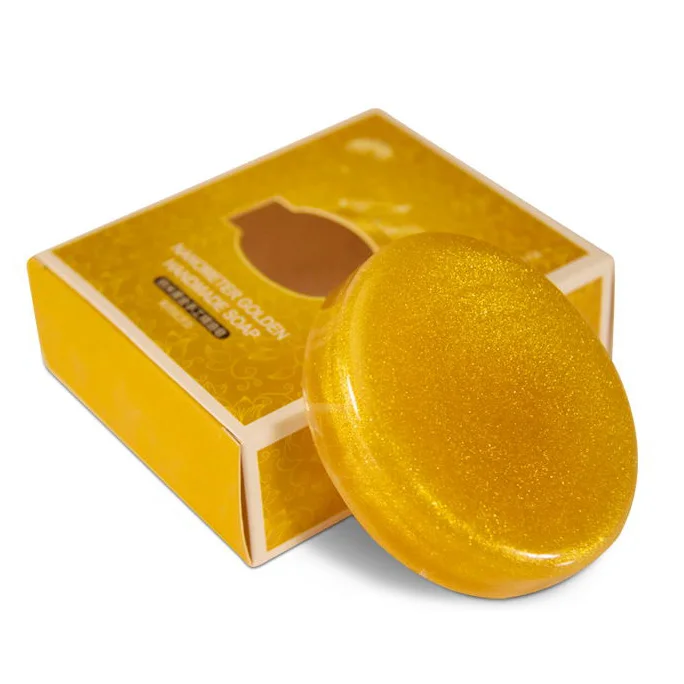 

24K Gold 100% Organic Natural Aromatherapy Oil Laundry Handmade Bar Soap For Face Best Skin Whitening