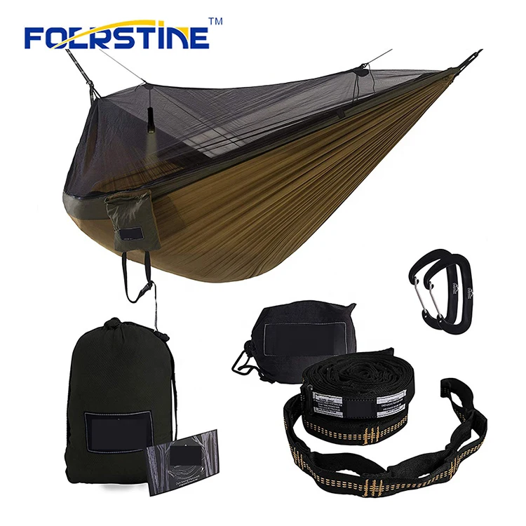 

Safety Camping Outdoor Portable Nylon Parachute Hammock With Mosquito Net, Customized pantone color