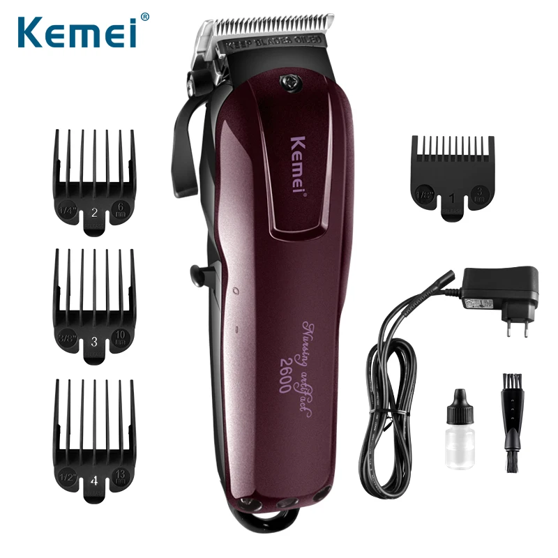 

Kemei KM-2600 Cordless Rechargeable Electric Hair Clipper USB Charging Hair Trimmer Professional Hair Cutting Machine For Men