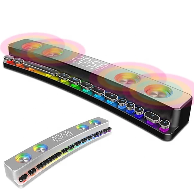 

Factory Hot Sale Active Sound Bar Bt Wireless Loud Speaker Led Light Home Computer Desktop Speakers With Cheapest Price