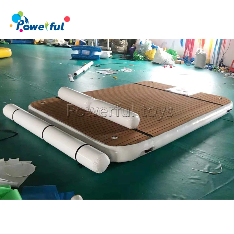 Durable Floating Inflatable Dock Swim Platform Antiskid Eva Marine