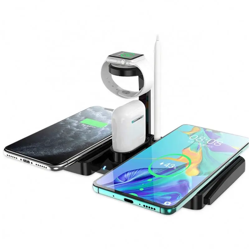 

New products 2020 multi 4 in 1 wireless chargers mobile phone wireless charging station wireless charger For cellphone charger