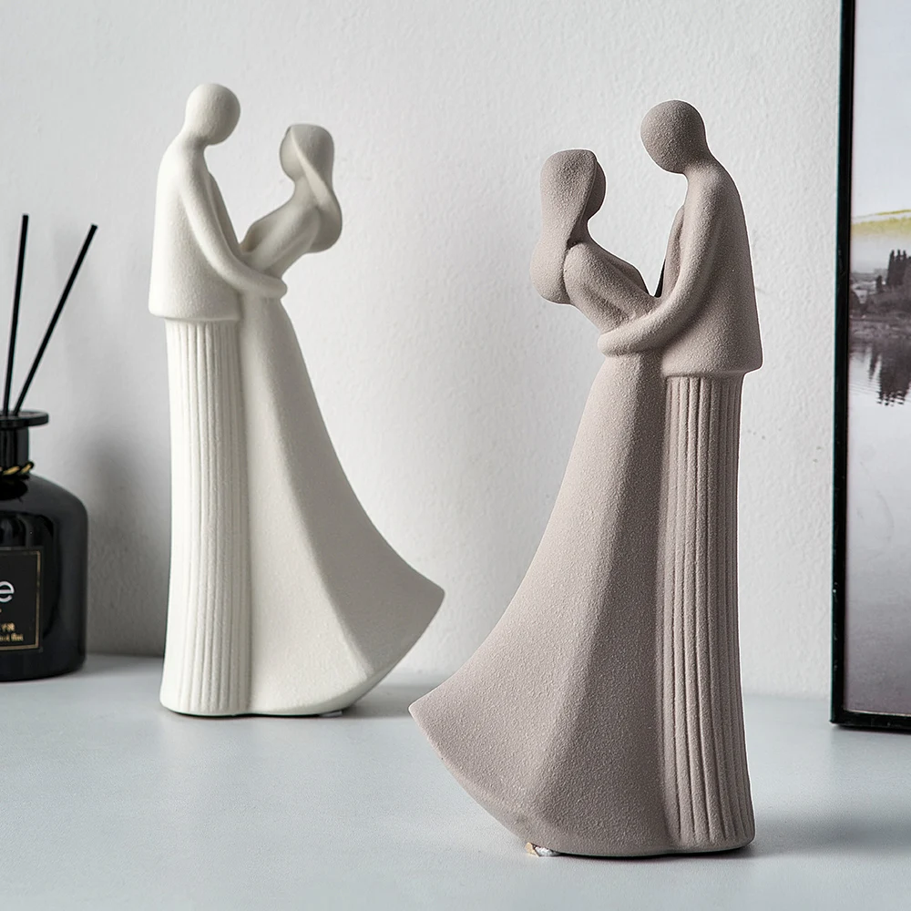 

Modern family statue decoration abstract character accessories ceramic couple ornaments