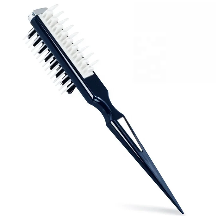 

Multifunctional Pocket Portable Instant Hair Volumizer Fashion Hair Style Sharks Back Plastic Hair Brush Comb, Black and white
