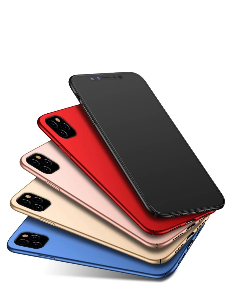 For iPhone X Case Hard PC Ultra Thin Mobile Phone Cover Case With Matte Finish Coating Grip For iPhone 11 Pro Max Cases