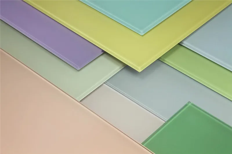 Ceramic fritted glass colors painted glass for office interior decoration