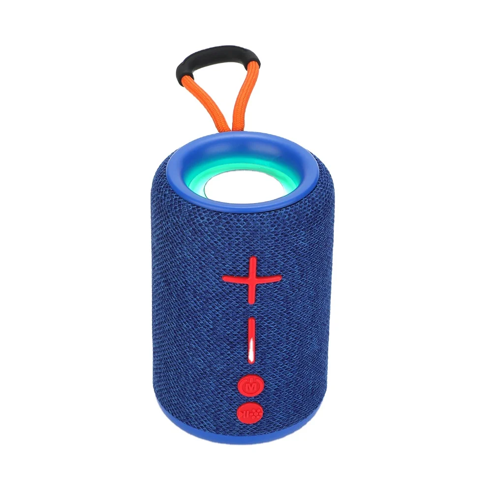 

Outdoor portable Mini fabric speaker with USB TF AUX call function colorful LED light wireless speaker