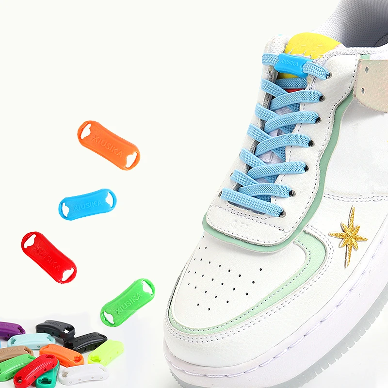 

Elastic laces buckle shoelaces for sneakers shoelace accessories plastic shoelace lock sports shoe kit AF1 shoe decora