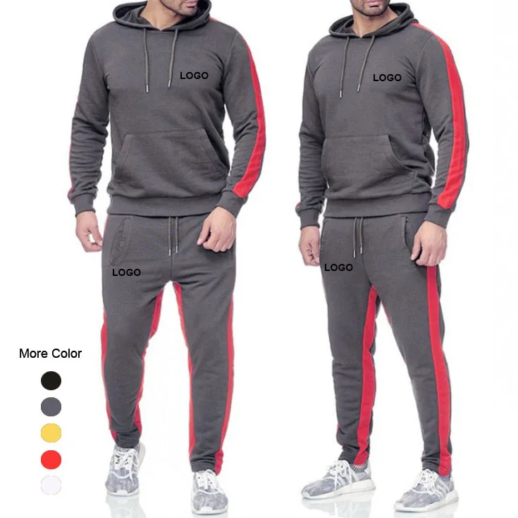 

Wholesale Mens High Quality Long Sleeve Gym hooded Sweatshirt Custom Logo Sweatshirt Jogger Jacket Casual Tracksuit, As pictures