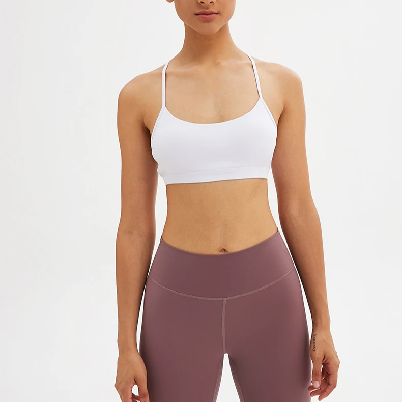 

2020 New Gym Athletic Fitness Clothing High Quality Sexy Strappy Womens Yoga Sports Bra