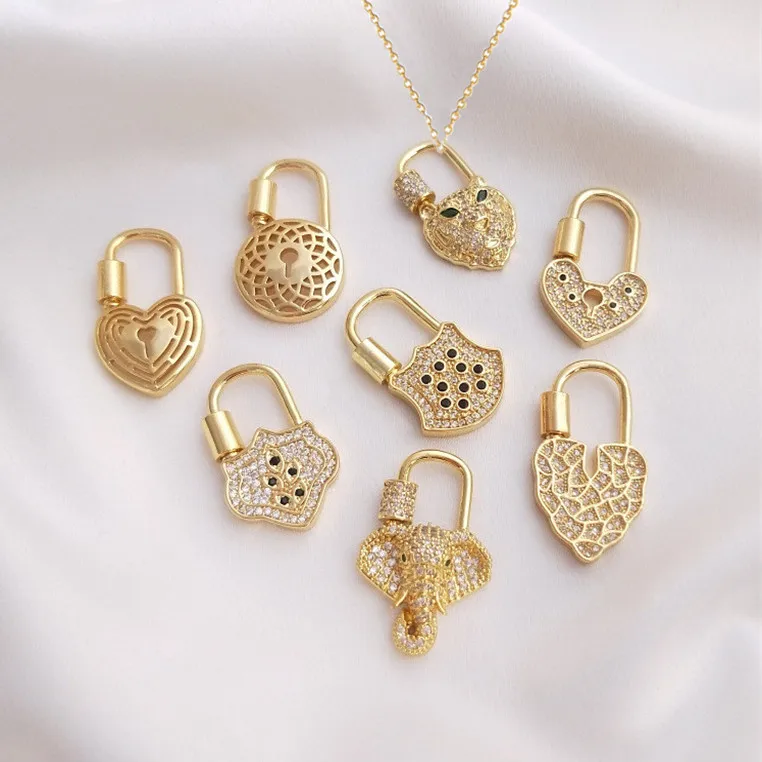 

Gold Plated Women's Pendant Fashion Retro Cute Simple Chain Link Lock Necklace Party Charm Jewelry