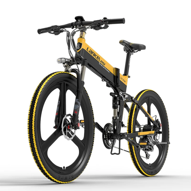 

LANKELEISI XT750S 27-speed mountain bike 500w electric bicycle 48V 14.5ah lithium battery ebike 26 inch folding electric bike