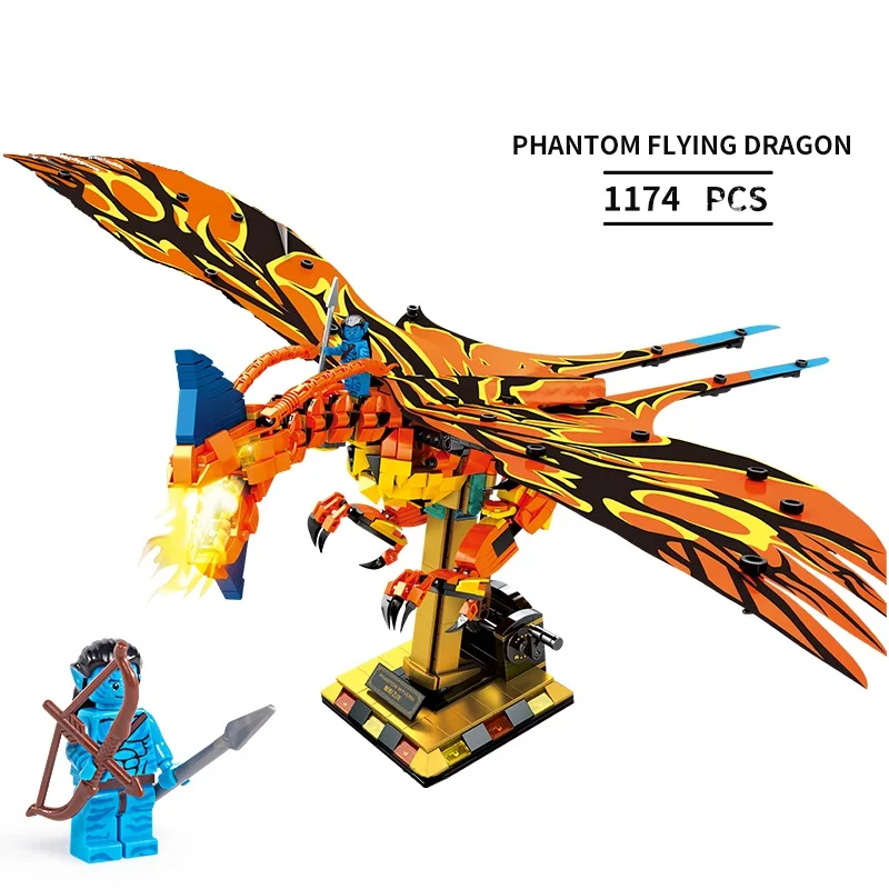

MJI 13004 Phantom Flying Dragon Puzzle Small Particle Assembled Block Model Toy Building Block Set Juguete