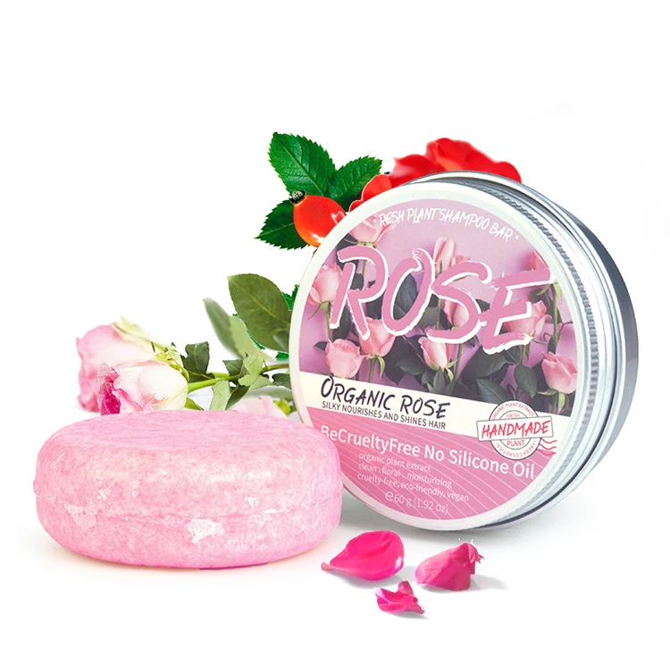 

OEM Wholesale Korea High Quality Organic Herbal Oil Hair Care Rose Shampoo Soap, Pink