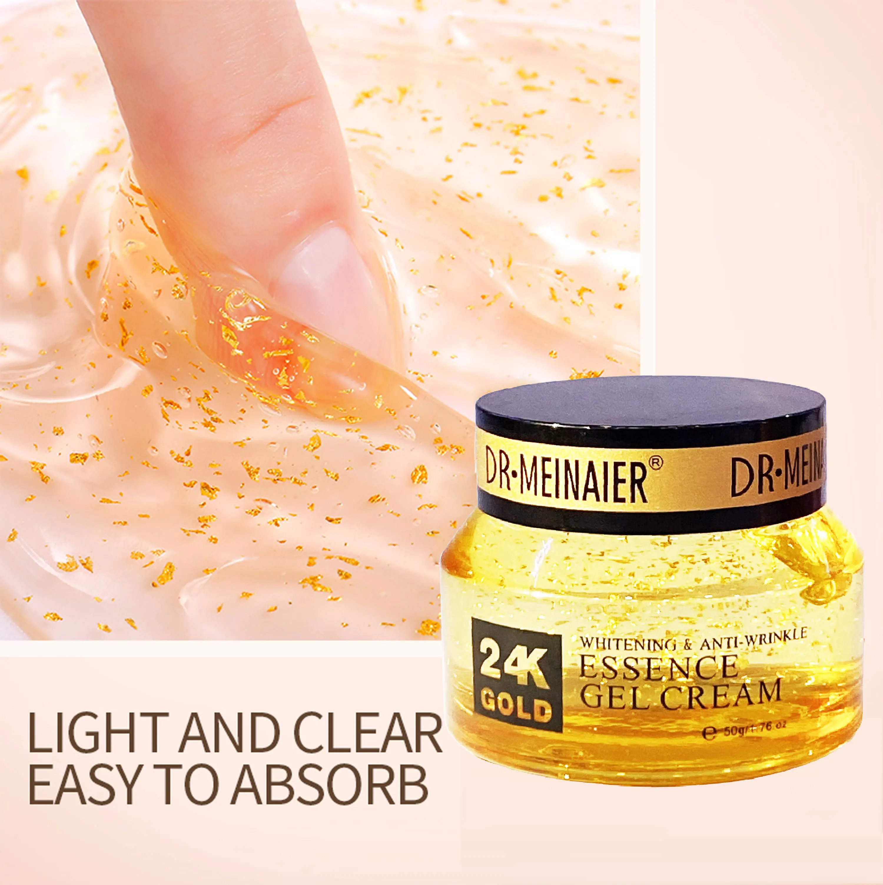 

Best 50ml 24K Gold Jelly Cream Anti aging Face Whitening Moisturize for all skincare