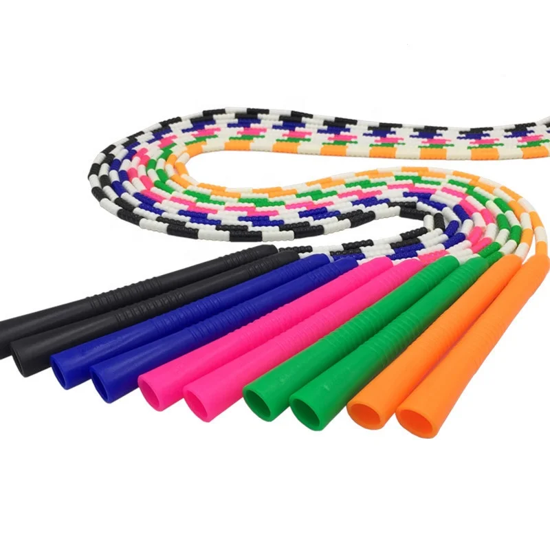 

Factory direct sales durable soft PVC bamboo jump rope for primary children, Pink,blue,green,purple,black and customized