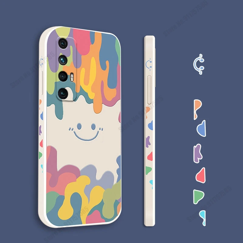 

Customized Simple Smile Cube Straight Side Cases For iPhone 13 pro max Side Frame Cover Fundas For iPhone 12 Pro Max x 8 7 plus, 5 colors