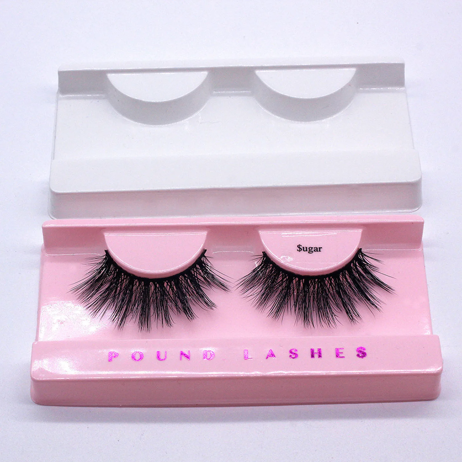 

ET5 wholesale the regular white transparent pink eyelash tray can be placed in the rectangular eyelash case without eyelash case