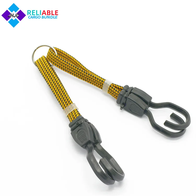

Bungee Cords with Hooks18MM with metal ring custom Packaging Thick Bungee Rope
