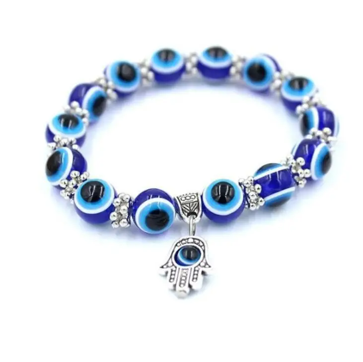 

Devil's Eye Men's Women's Blue Eye Bracelet Turkish Religious Charm Beaded Evil Eyes Bracelet