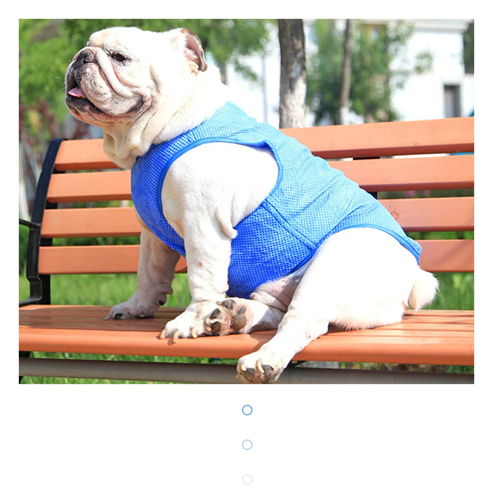 

Blue Swamp Cooler Evaporation Dog Cooling Vest Jacket Coat for Puppy Dog Cats Pets Adjustable, Compatible with Dog Harnesses