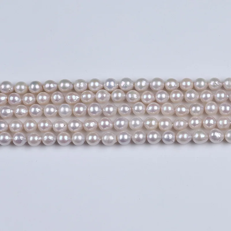 

Wholesale  Freshwater Edison Loose Pearl Beads Strand, White