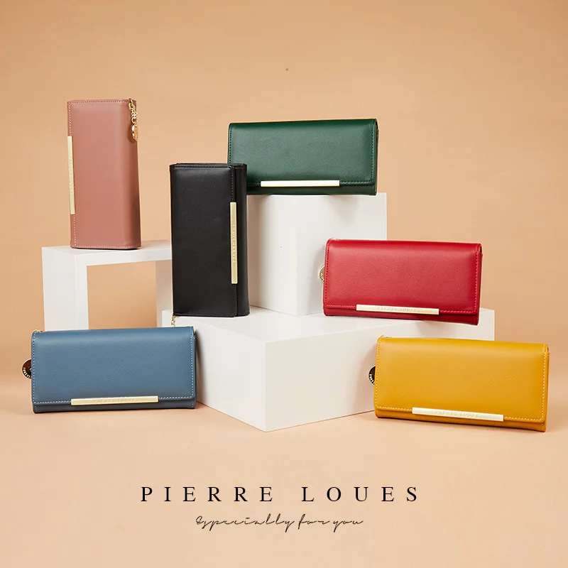 

Large Capacity Solid Color Women's Wallet Long Simple Handheld Wallet
