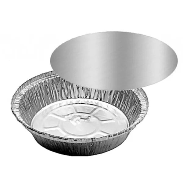 8 Inch Round Foil Laminated Board Lids For Take Out Pan Aluminum Foil