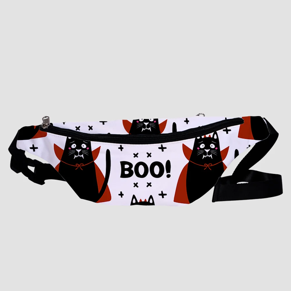 

2021 custom waist sports bags cat pattern waterproof wholesale travel for women belt bag running make up for ladies men tote bag