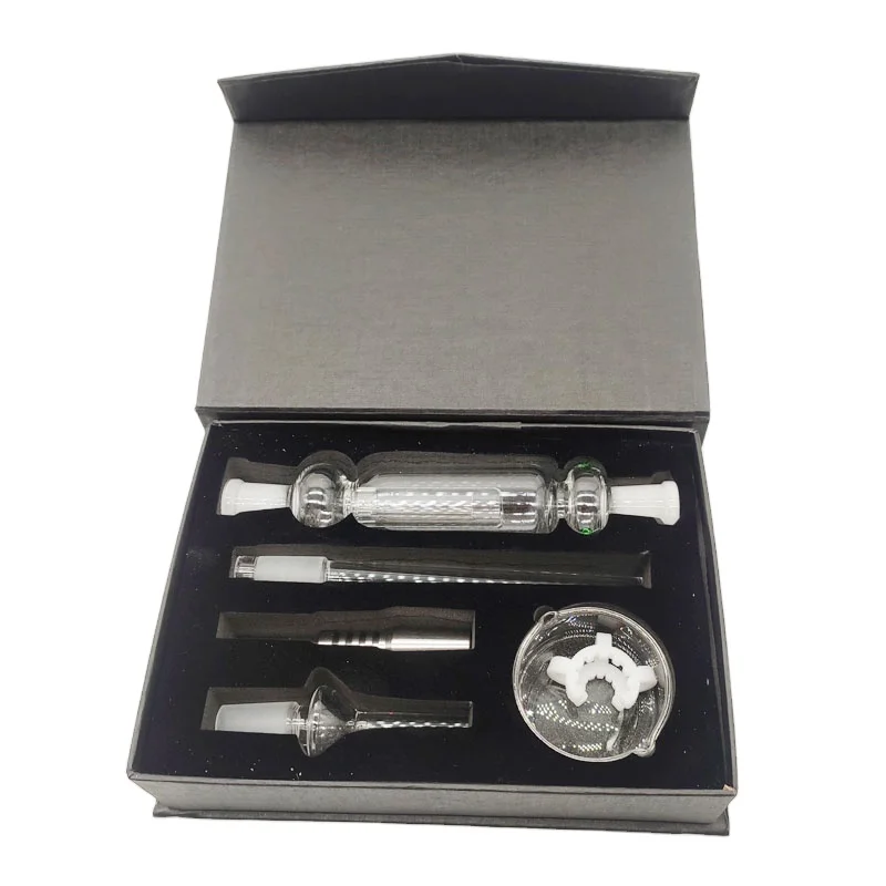 

Black Box 14Mm Nectar Collector Kit With Stainless Steel Tip, Glass Tip And Plastic Clip