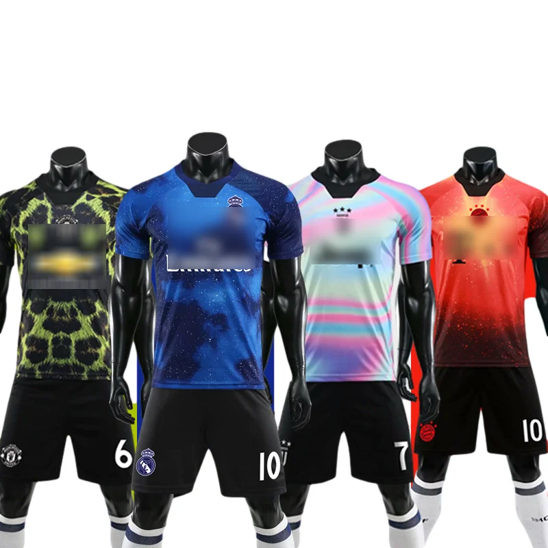 

2019-2020 Season Popular Football Club Uniform Short Sleeve High Quality Custom Soccer wear Jersey Sets, As picture