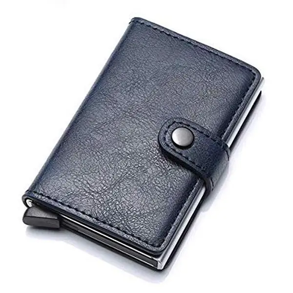 

Amazon hot sale Support Dropshipping Business Minimalist Slim Credit Card Holder Mens Small Leather Pop-up Wallet Smart Wallet, Customized