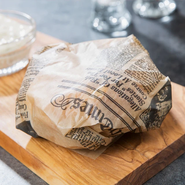 
Custom logo printing deli burger sandwich food waxed wrap paper 