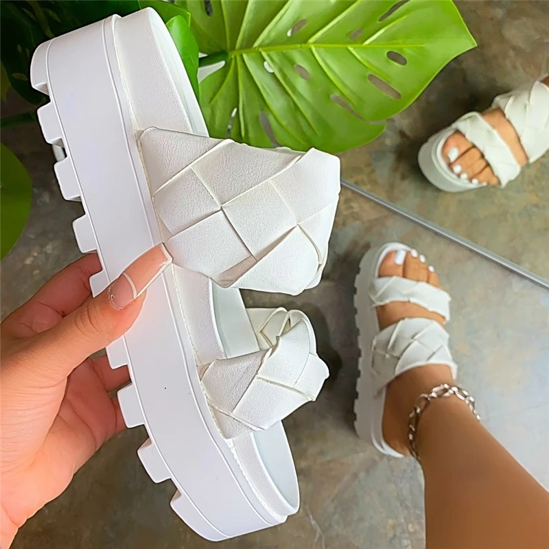 

Fashion Platform Sandals for Women Double Strap Thick Bottom Ladies Slipper Sandal Women's Summer Slippers Height Sandal Shoes