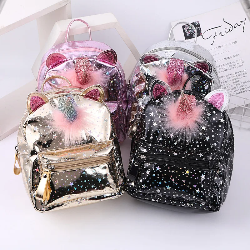 

Hot selling shining school bag for children cute kids backpack sequin unicorn backpack, As picture