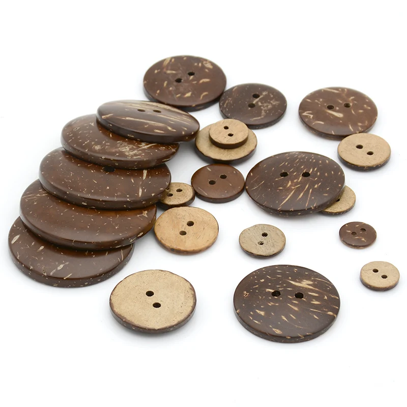 

Around Brown Sewing Garment Natural Coconut Shell Buttons, Natural color