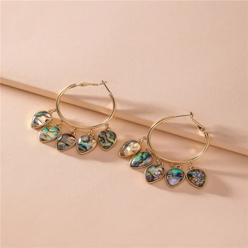 

fashion jewelry trendy heart hoop drop earrings