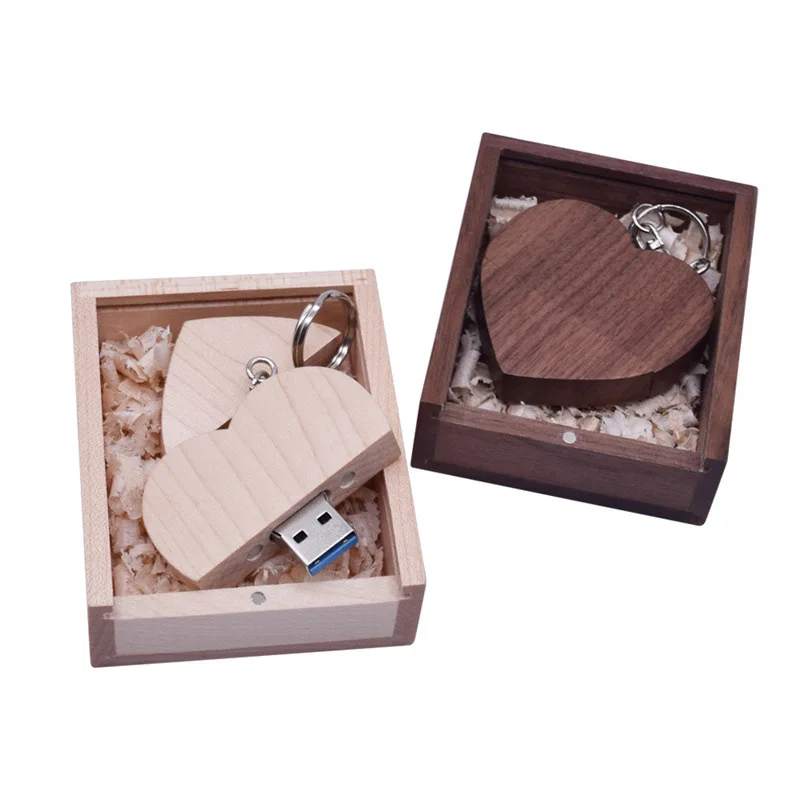 

Wedding Gift Wooden USB Flash Drive 2.0 1GB 2GB 4GB Eco-Friendly Pen Drive 3.0 8GB 16GB Pendrive 32GB 64GB Storage Stick Engrave