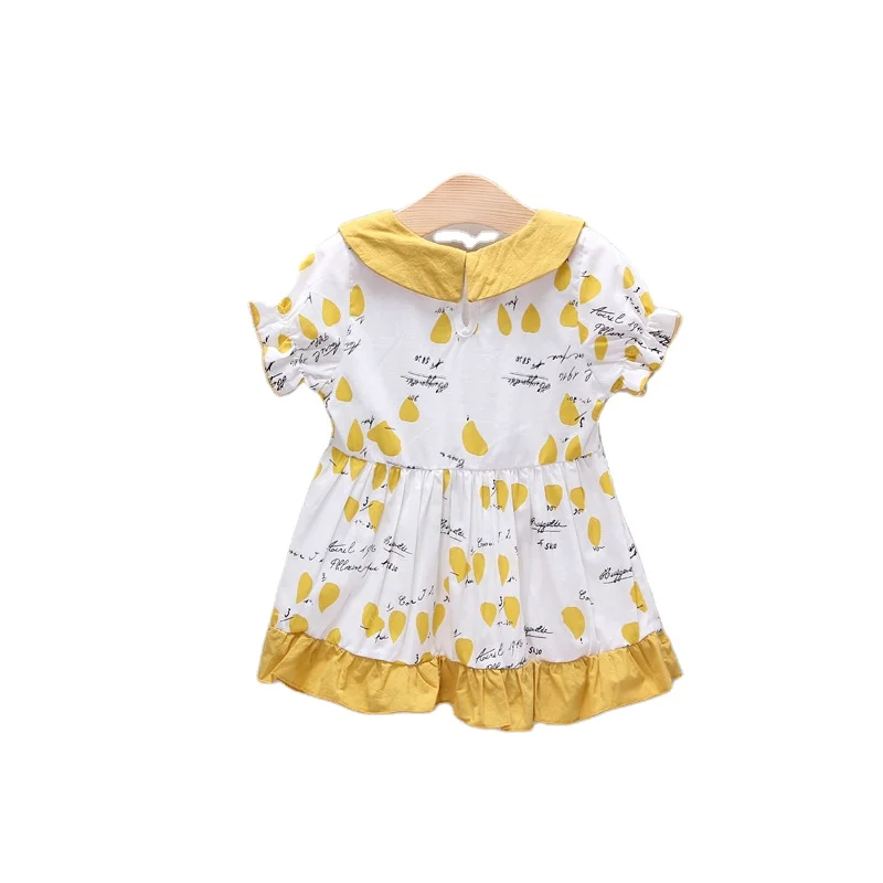 

Infant Children Girls Summer Short-sleeved Cute Floral Dress Baby Small Fresh Outer Dress