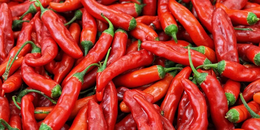 Guajillo Peppers Drying in Sunlight