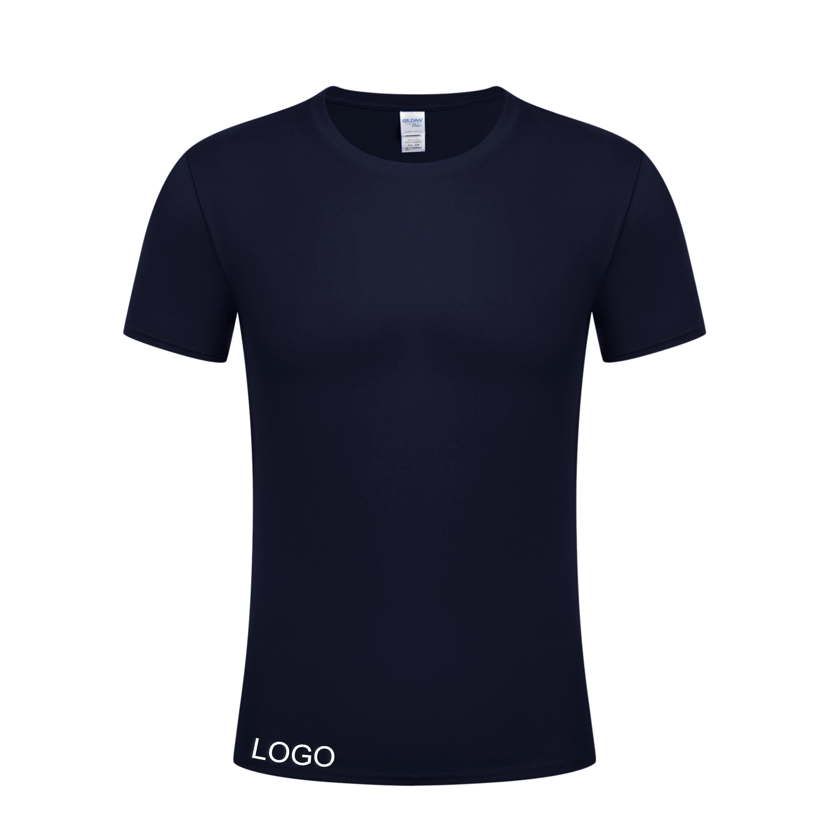 

Cheap Price 180gsm 100% Cotton Custom LOGO Printing Plain White T shirts for Men, Navy blue