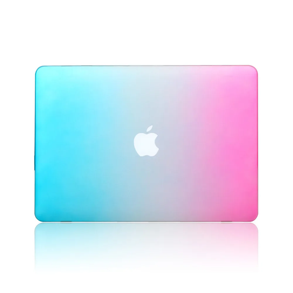 

Eco-friendly Laptop Accessories for Macbook Air Cover 11 12 13 inch,Hard Plastic for apple Macbook pro 13 case, Water blue + pink/gradient pink blue